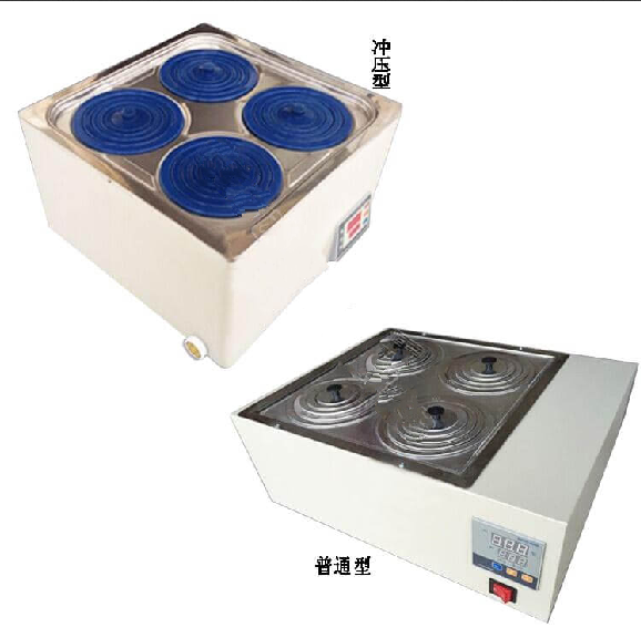 不锈钢数显水浴锅/恒温水浴锅/冲压双列四孔 冲压性 型号:MW166-HH-4A库号：D405478